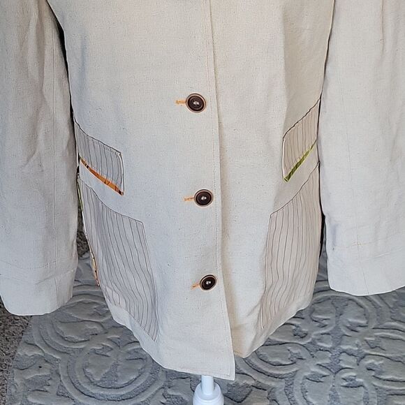 Harve Benard by Benard Holtzman Women's Linen Jacket Size US 8 - Picture 4 of 13